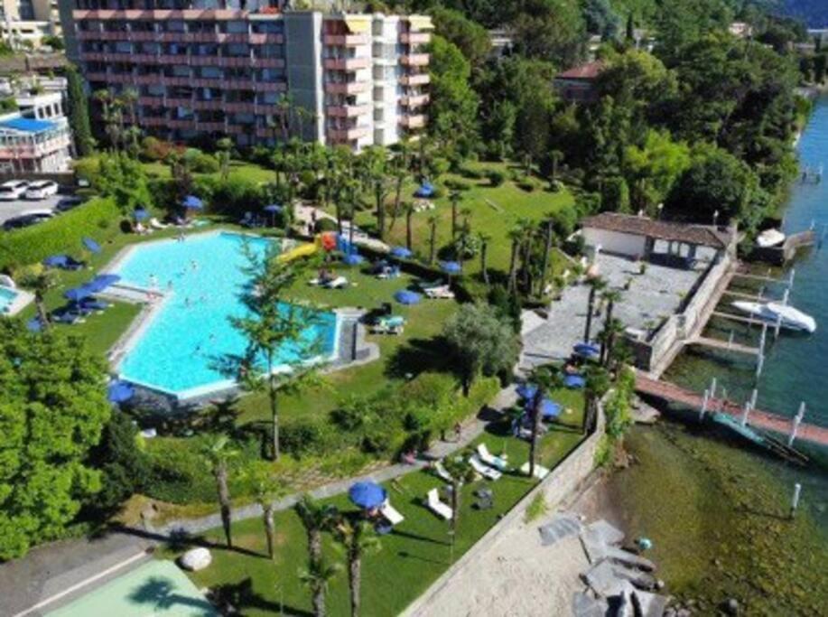 Luganersee, Pool, Strand, Parkplatz, Suite บิซโซน ภายนอก รูปภาพ