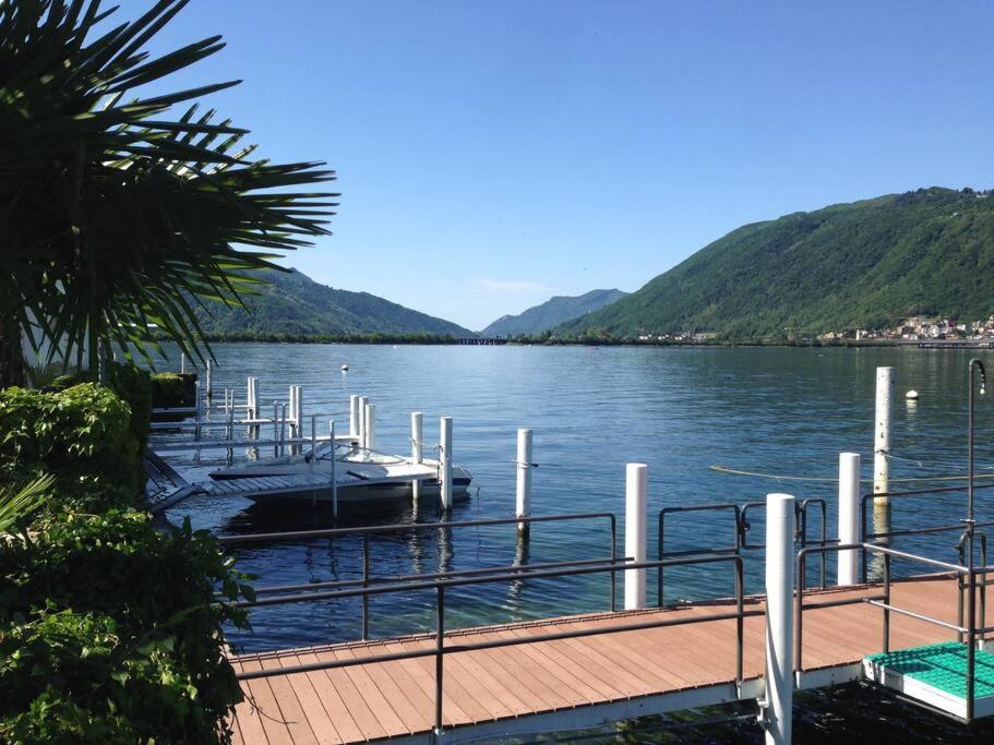 Luganersee, Pool, Strand, Parkplatz, Suite บิซโซน ภายนอก รูปภาพ